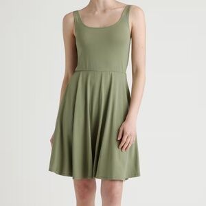 Quince Sage Green Tencel Jersey Fit & Flare Dress sz XL NWT